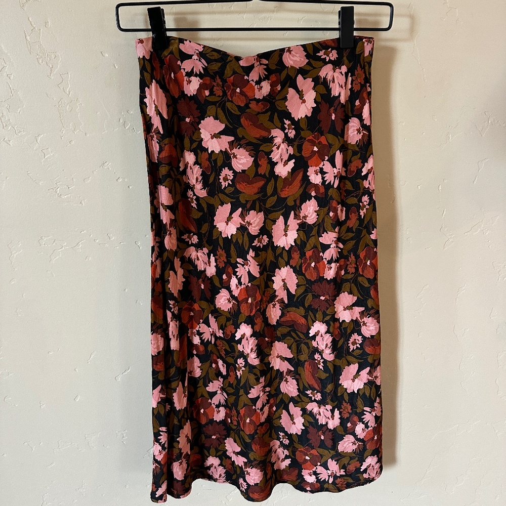 The Tilda Floral Slip Skirt by Anthropologie - Size XS Petite